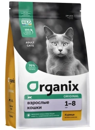 Сухой корм Organix Chicken & Vegetables для взрослых кошек, с курицей, фруктами и овощами, 1,5 кг