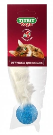 Игрушка Titbit хвост кроличий для кошек, мягкая упаковка, 12 г