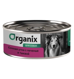 Влажный корм Organix Preventive Line Duck, Liver & Pumpkin для собак Сочная, с уткой, печенью и тыквой, 100 г