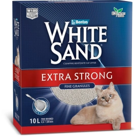 Наполнитель White Sand для кошачьего туалета, комкующийся "Экстра", без запаха, 10 л