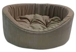 Лежак Homepet Indigo Mocco для домашних животных, №1 коричнево-золотистый, 43 см х 38 см х 15 см