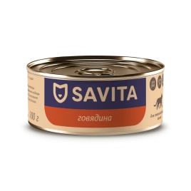Влажный корм SAVITA Beef для стерилизованных кошек, с говядиной, 100 г