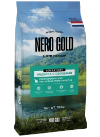 Сухой корм NERO GOLD Sterilised Turkey & Vegetables для стерилизованных кошек и котят, с мясом индейки и овощами, 10 кг