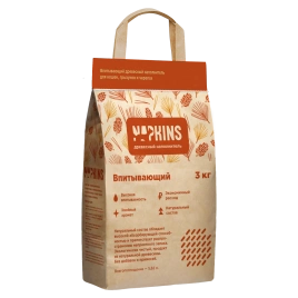 Наполнитель Napkins для кошачьего туалета, древесный, 5.62 л