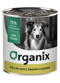 Влажный корм Organix Preventive Line для собак Рагу из гуся с языком и цуккини, 75 г
