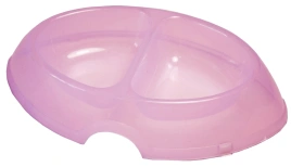 Миска ZOOexpress DeLuxe для кошек, пластиковая овальная двойная, 2 шт, 0,2 л