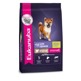 Сухой корм Eukanuba Puppy Lamb для щенков до 12 месяцев, с ягненком, 7 кг