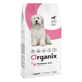 Сухой корм Organix Adult Large Lamb & Rice для собак крупных пород, с ягненком и рисом, 12 кг