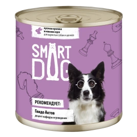 Влажный корм Smart Dog Rabbit для взрослых собак и щенков, кусочки кролика в нежном соусе, 85 г