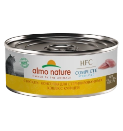 Влажный корм Almo Nature Chicken для стерилизованных кошек, с курицей, 100 г