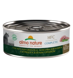 Влажный корм Almo Nature Chicken для кошек, с курицей и зеленым горошком, 100 г