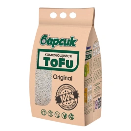 Наполнитель Барсик Tofu Original для кошачьих туалетов, комкующийся, 4,54 л