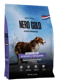 Сухой корм NERO GOLD Lamb & Vegetables для собак и щенков, с мясом ягненка и овощами, 500 г