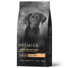 Сухой корм Premier Dog Turkey Junior Medium & Maxi для юниоров средних и крупных пород, с индейкой, 10 кг