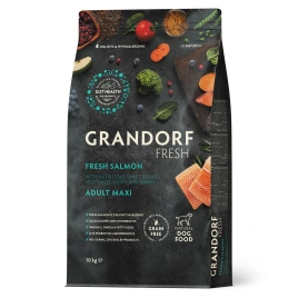 Сухой корм Grandorf Fresh Dog Salmon & Sweet Potato для взрослых собак крупных пород лосось, с бататом, 10 кг