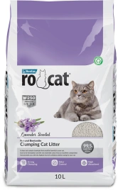 Наполнитель Ro Cat для кошачьего туалета, комкующийся без пыли с ароматом лаванды, 10 л