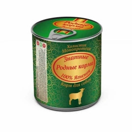 Влажный корм Родные корма знатные Lamb для собак, с ягненком, 340 г