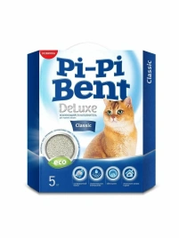 Наполнитель Pi-Pi Bent DeLuxe Classic для кошачьих туалетов, комкующийся, 12 л