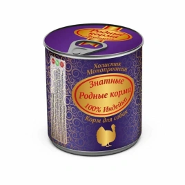 Влажный корм Родные корма знатные Turkey для собак, с индейкой, 340 г
