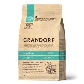 Сухой корм Grandorf 4 Meat Probiotic Indoor Четыре вида мяса Meat Assortment для домашних кошек, 400 г