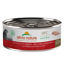 Влажный корм Almo Nature Chicken & Shrimp для кошек, с курицей и креветками, 100 г