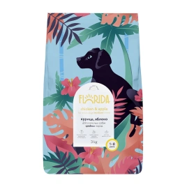Сухой корм FLORIDA Medium Adult Chicken & Apple для взрослых собак средних пород, с курицей и яблоком, 3 кг