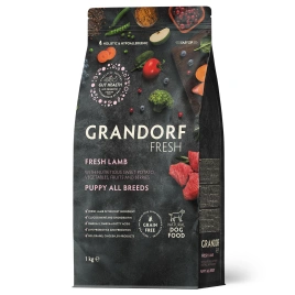 Сухой корм Grandorf Fresh Dog Lamb & Sweet Potato для щенков всех пород беременных и кормящих собак беззерновой ягненок, с бататом, 1 кг