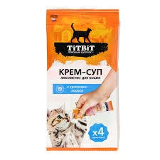 Влажный корм Titbit крем-суп Salmon для кошек, с кусочками, с лососем, 10 г