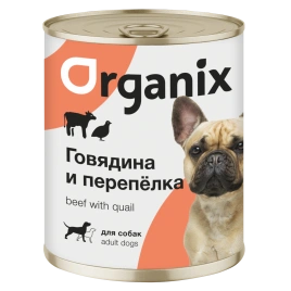 Влажный корм Organix Preventive Line Beef & Quail для собак, с говядиной и перепелкой, 850 г