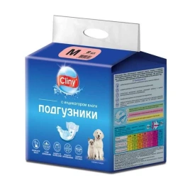 Подгузники Cliny для собак и кошек, M, 9шт