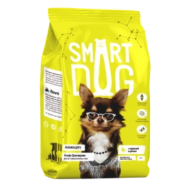 Сухой корм Smart Dog Chicken & Vegetables для взрослых собак всех пород, с курицей и овощами, 3 кг