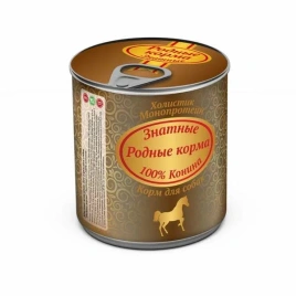 Влажный корм Родные корма знатные Horse Meat для собак, с кониной, 340 г