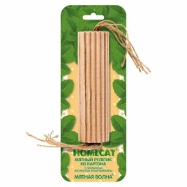 Игрушка Homecat для кошек, мятный рулетик из картона с пропиткой экстрактом кош, 15 см
