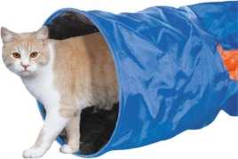 Игрушка NOBBY для кошек, Тоннель, нейлон синий, 30 см х 115 см