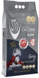 Наполнитель Van Cat для кошачьего туалета, комкующийся без пыли с ароматом активированный уголь, без пыли, 10 л