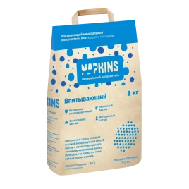 Наполнитель Napkins для кошачьего туалета, впитывающий, 6 л