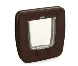 Дверца SAVIC Magnetic для кошек, пластиковая, коричневая, 28,5 см х 29,5 см