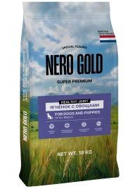 Сухой корм NERO GOLD Lamb & Vegetables для собак и щенков, с мясом ягненка и овощами, 18 кг