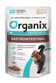 Влажный корм Organix Preventive Line Gastrointestinal Low Fat для кошек профилактика болезней желудочно-кишечного трактас птицей, 85 г