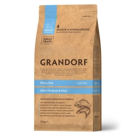Сухой корм Grandorf White Fish Med & Maxi Белая рыба для взрослых собак средних и крупных пород, 3 кг