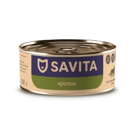 Влажный корм SAVITA Rabbit для стерилизованных кошек, с кроликомом, 100 г