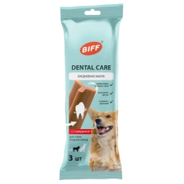 Лакомство Biff Dental Care для собак средних пород с говядиной, 77 г