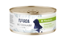 Влажный корм FLORIDA Veterinary диетический Metaboliс для взрослых кошек для снижения веса, склонных к ожирению, 100 г