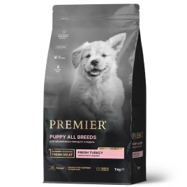 Сухой корм Premier Dog Turkey Puppy для щенков всех пород, с индейкой, 1 кг