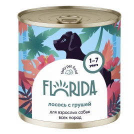 Влажный корм FLORIDA Salmon & Pear для собак, с лососем и грушей, 240 г