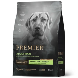 Сухой корм Premier Dog Lamb & Turkey Adult Maxi для собак крупных пород, с ягненком и индейкой, 3 кг