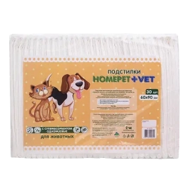 Пеленки Homepet для животных, впитывающие гелевые, 20 шт, 60 см х 60 см