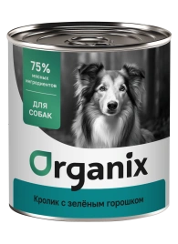 Влажный корм Organix Preventive Line Rabbit для собак Кролик с зеленым горошком, 75 г