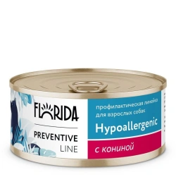 Влажный корм FLORIDA Hypoallergeniс Horse Meat для собак при пищевой аллергии, с кониной, 100 г
