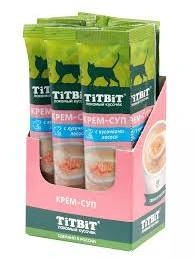 Влажный корм Titbit крем-суп Salmon для кошек, с кусочками, с лососем, 16 г